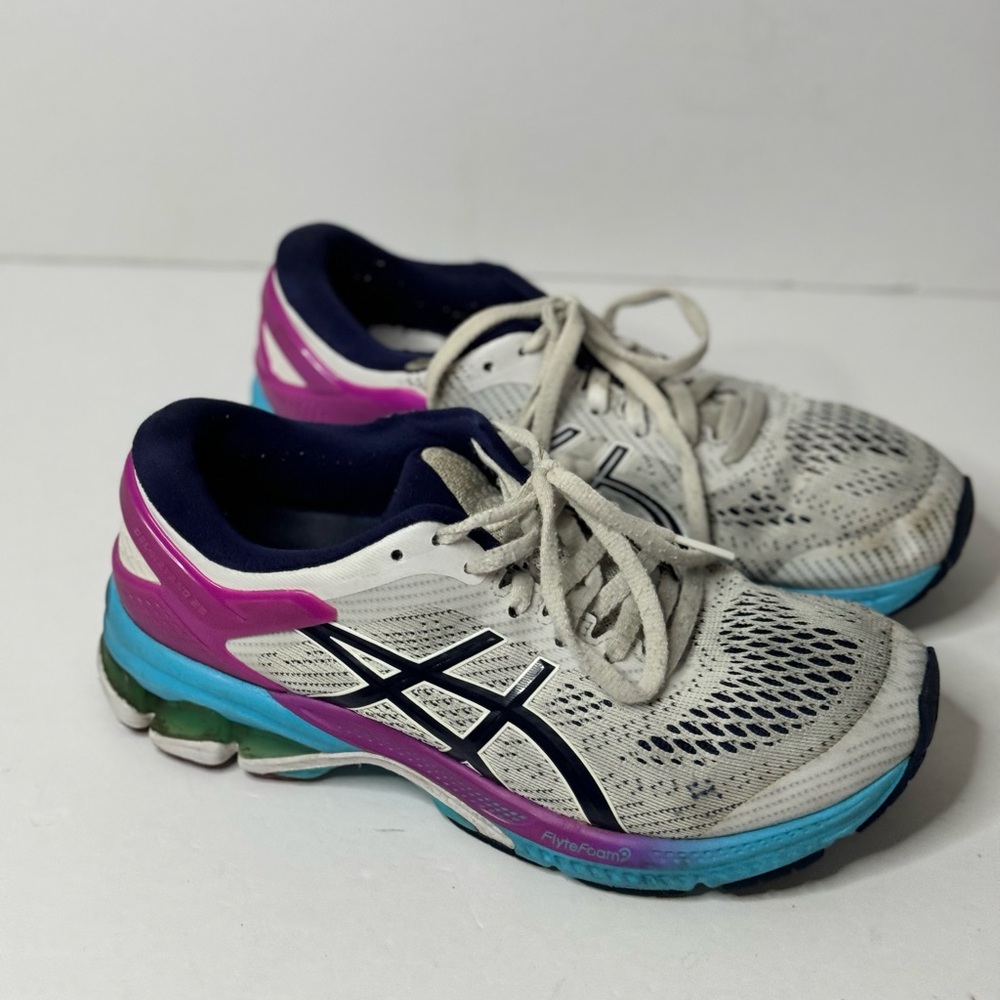 ASICS Women's Gel-Kayano 26 Running Shoes White Size 7.5